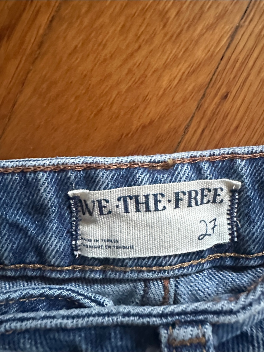 We The Free Two-Tone Blue Tiered Flared Dreamscape Jeans - Picture 2 of 6